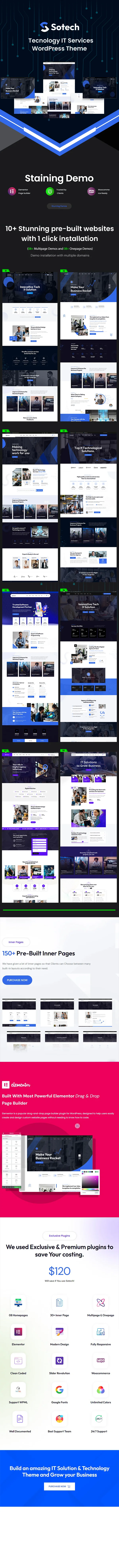 Sotech - IT & Technology Business Consulting  WordPress Theme